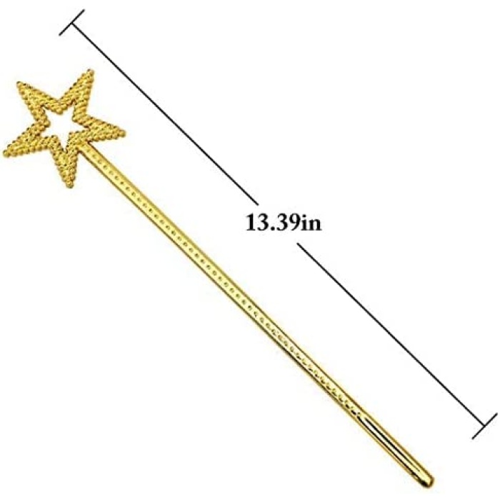 Altın Renk Yıldız Peri Asası Peri Değneği 34 cm 1 Adet