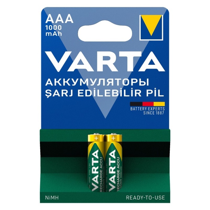 VARTA NI-MH 1.2V 1000 MAH HR03 AAA ŞARJLI 2Lİ İNCE KALEM PİL (81)