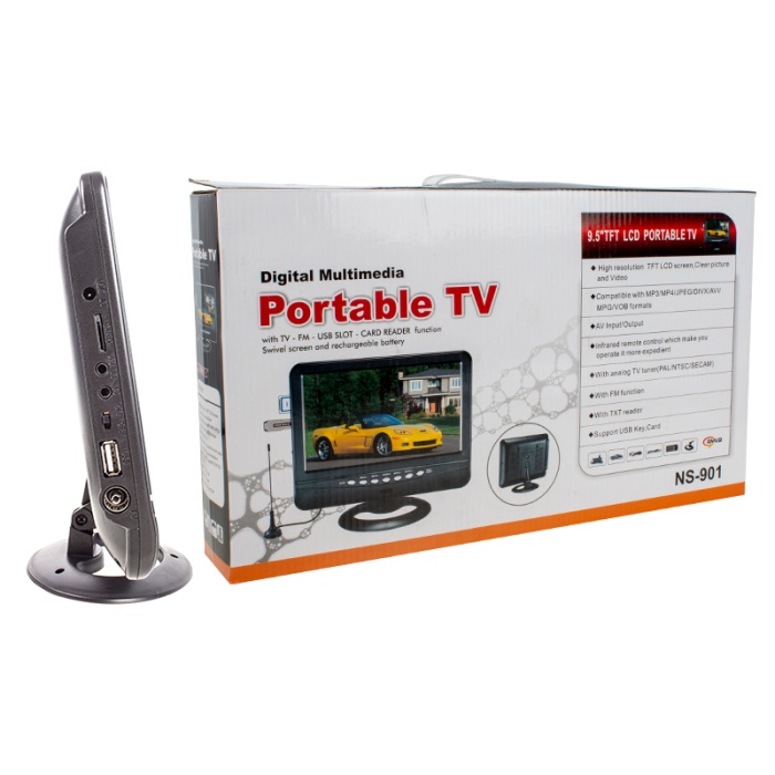 9.5 TFT LCD USB/SD ANALOG TV TUNER PORTABLE TV MONİTÖR (81)