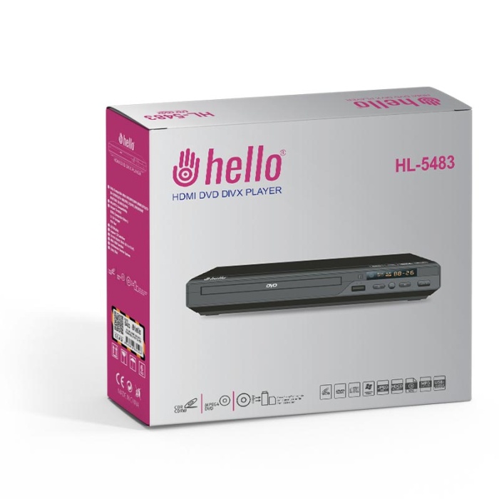 HELLO HL-5483 USB-HDMI DVD/DIVX KUMANDALI HD DVD PLAYER (81)