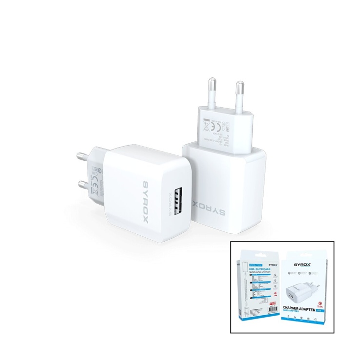 CHARGE ADAPTER USB - BAŞLIK HIZLI EV ŞARJ ADAPTÖR 2.6A (K0)