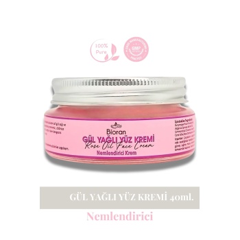 Gül Yağlı Yüz Kremi - Nemlendirici & Canlandırıcı | Doğal ve Saf İçeriklerle Cilt Bakımı