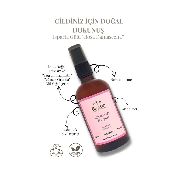 Gül Mayası - %100 Doğal Gül Yağı ile Cilt Bakımı (100 ml)