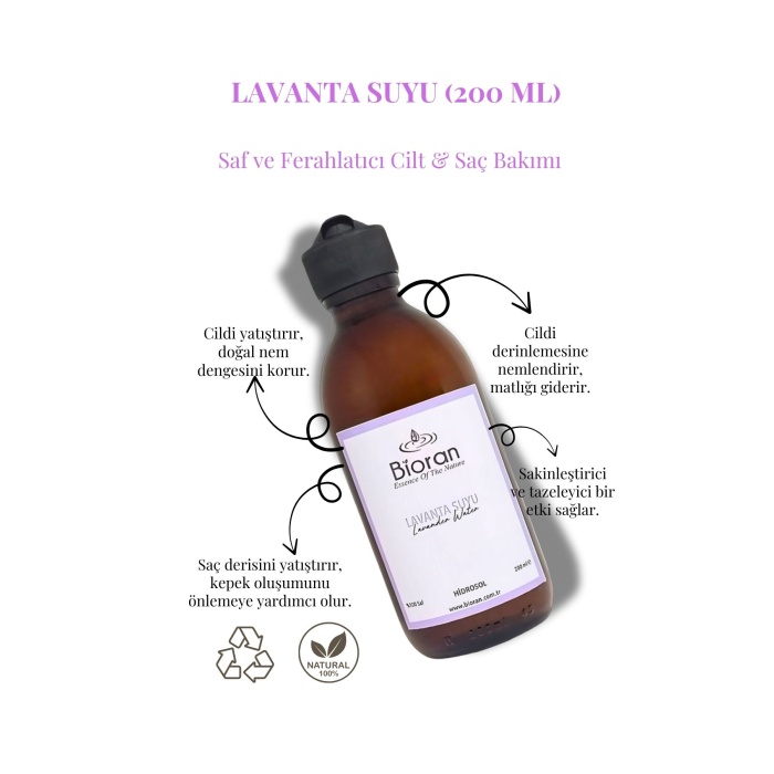 Lavanta Suyu Nemlendirici ve Antioksidan Tonik 200 ml