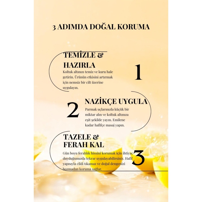 Limon Kabuğu Yağlı Deokrem 30 ml - %100 Doğal Krem Deodorant, Cam Kavanozda