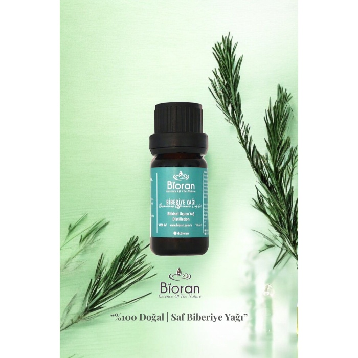 Biberiye Yağı %100 Saf Bitkisel Uçucu Yağ 10 ml. (Rosmarinus officinalis Leaf Oil)