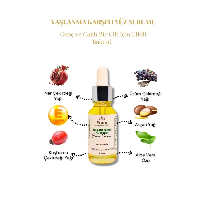 Yaşlanma Karşıtı Cilt Serumu | %100 Doğal Anti-Aging Çözüm