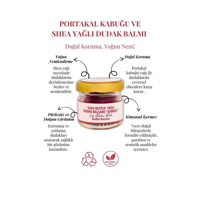 Portakal Kabuğu & Shea Butter Dudak Bakım Kremi 29 Ml