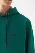 Mavi Logo Nakışlı Kapüşonlu Kirli Yeşil Oversize Sweatshirt