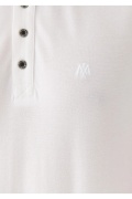 Polo Kot Yakalı Beyaz Tişört