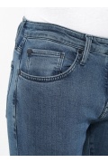 KVNÇ Skinny Gölgeli Mavi Denim Urban Black Jean Pantolon