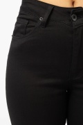Yüksek Bel Likralı Comfort Fit Siyah Pantolon