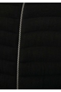 Fermuarlı Triko Regüler Kesim Siyah Ceket