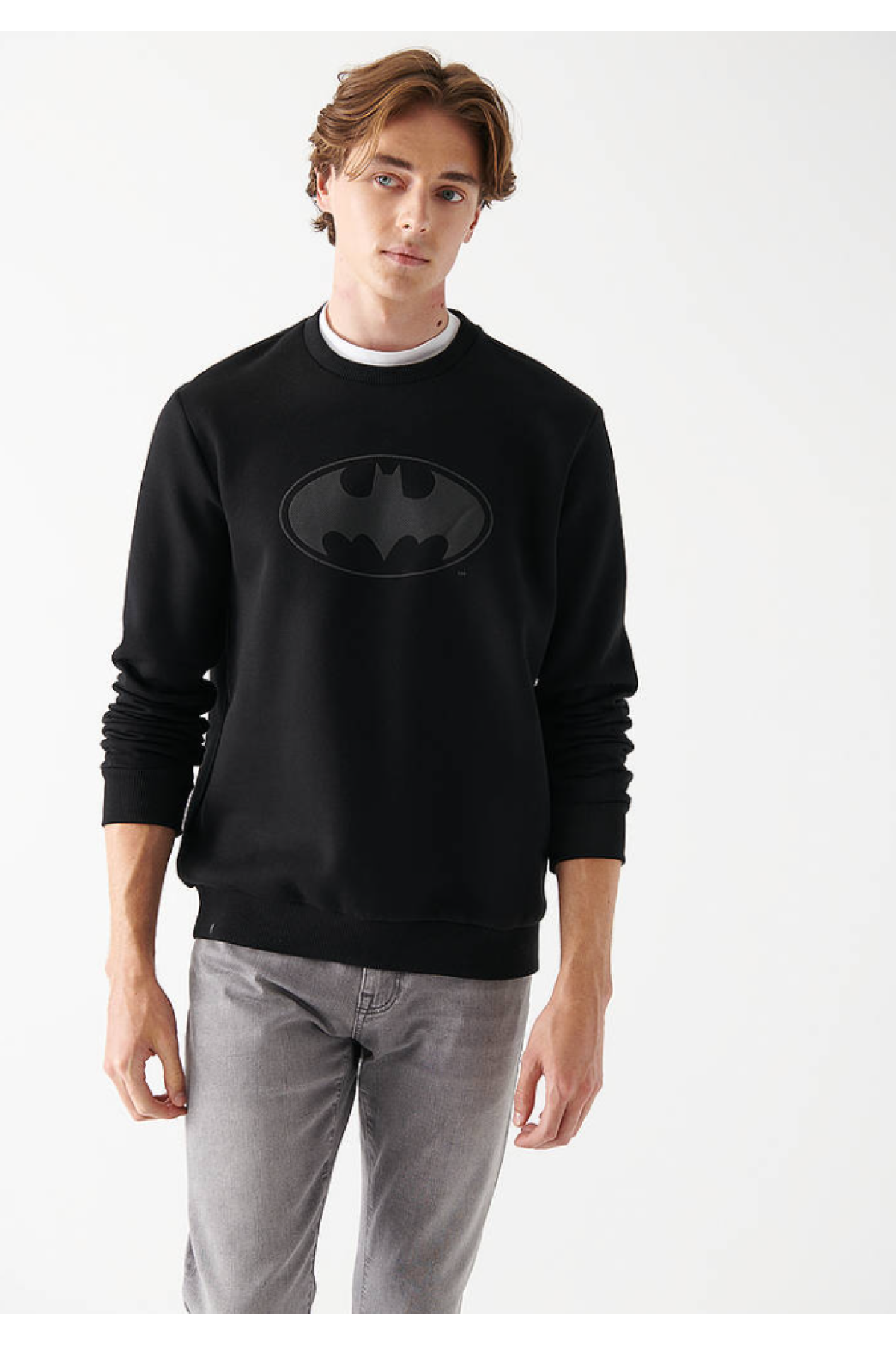 Batman Baskılı Sweatshirt Siyah