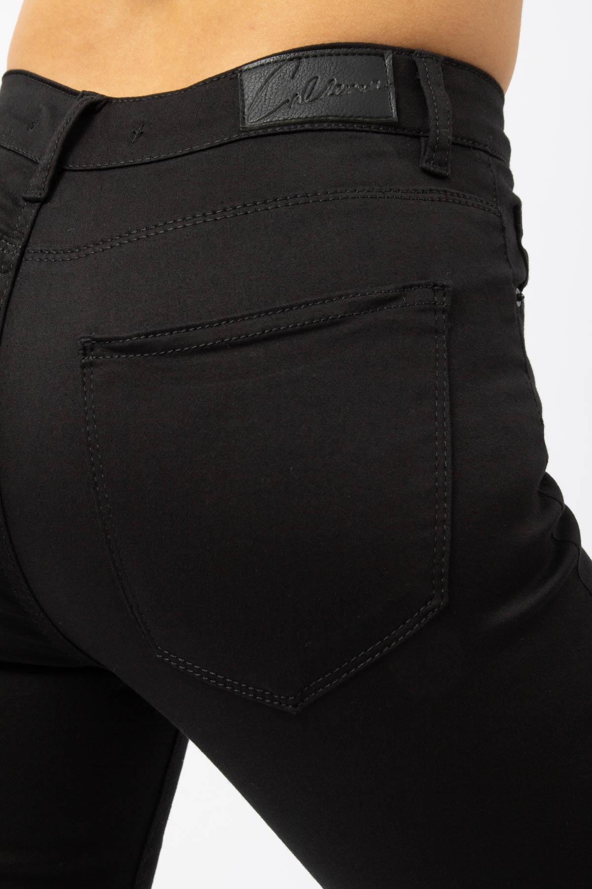 Yüksek Bel Likralı Comfort Fit Siyah Pantolon