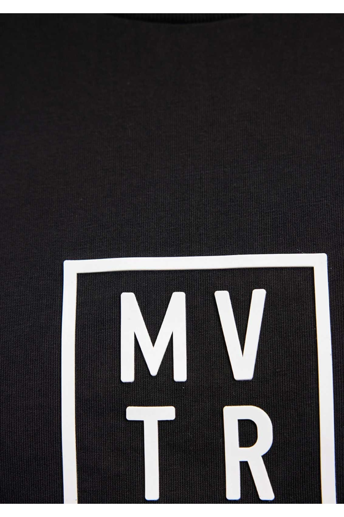 MVTR Baskılı Siyah Loose Fit Tişört