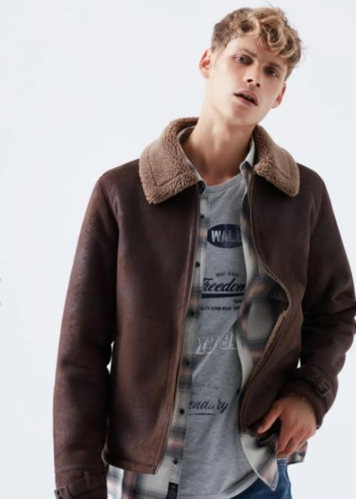 KÜRK YAKALI CEKET tütün