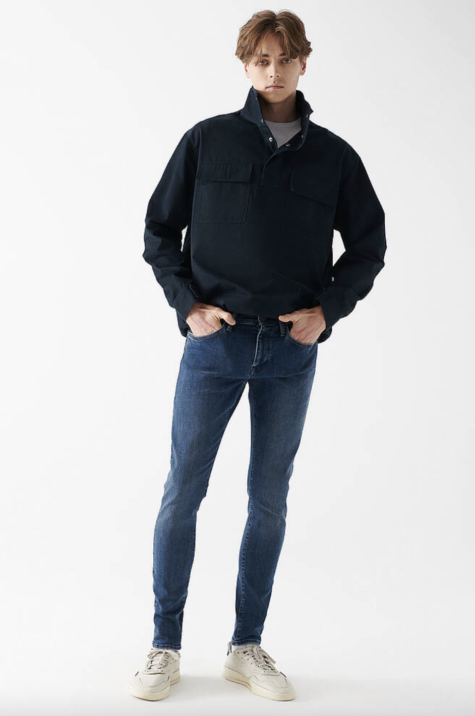 LEO Koyu Puslu Mavi Black Jean Pantolon