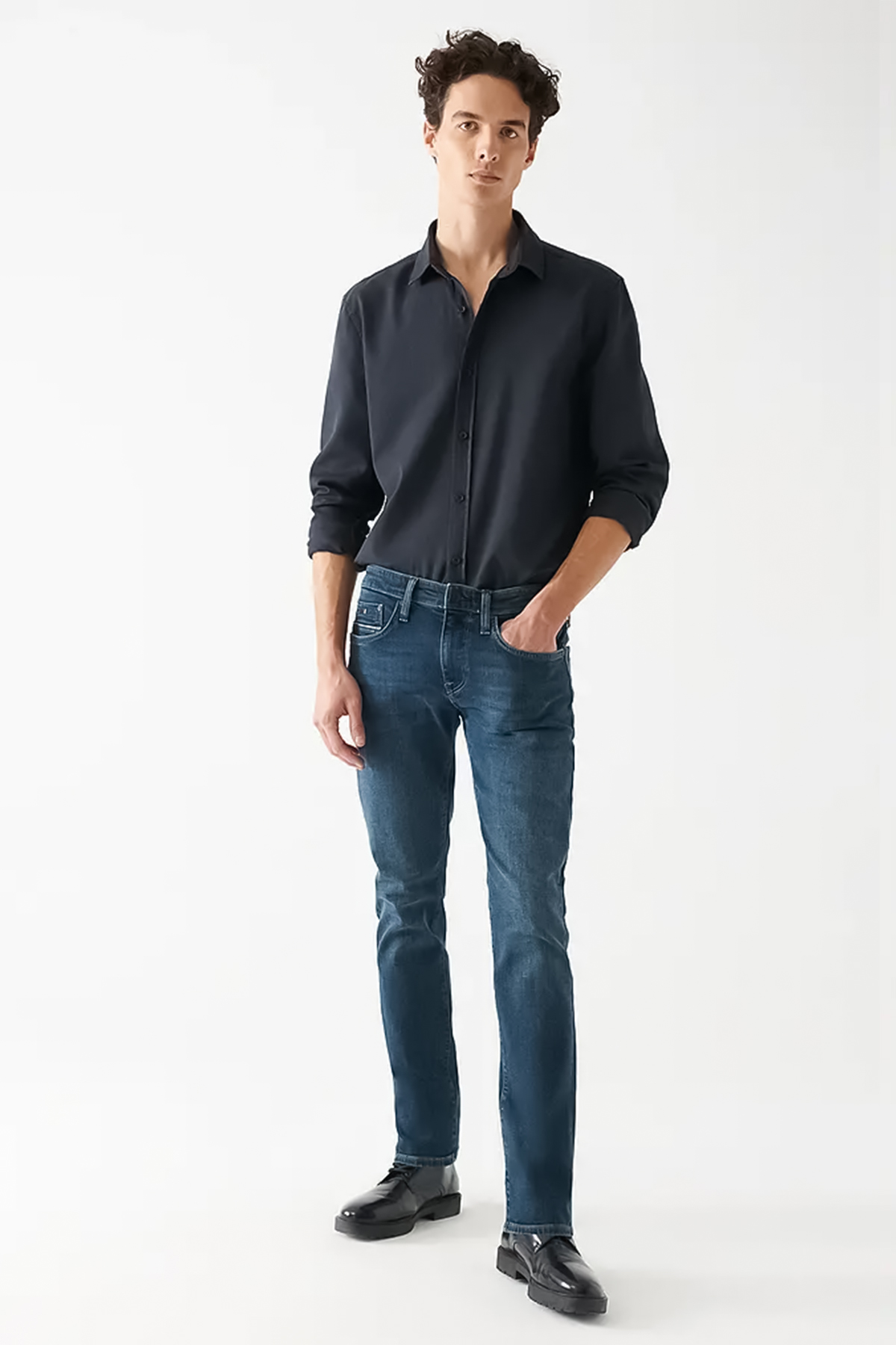 MARCUS Daralan Paça Comfort Slim Lacivert Denim Jean Pantolon