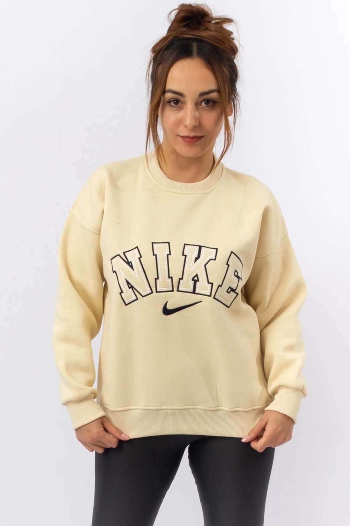 Bej Renk Rahat Sweatshirt