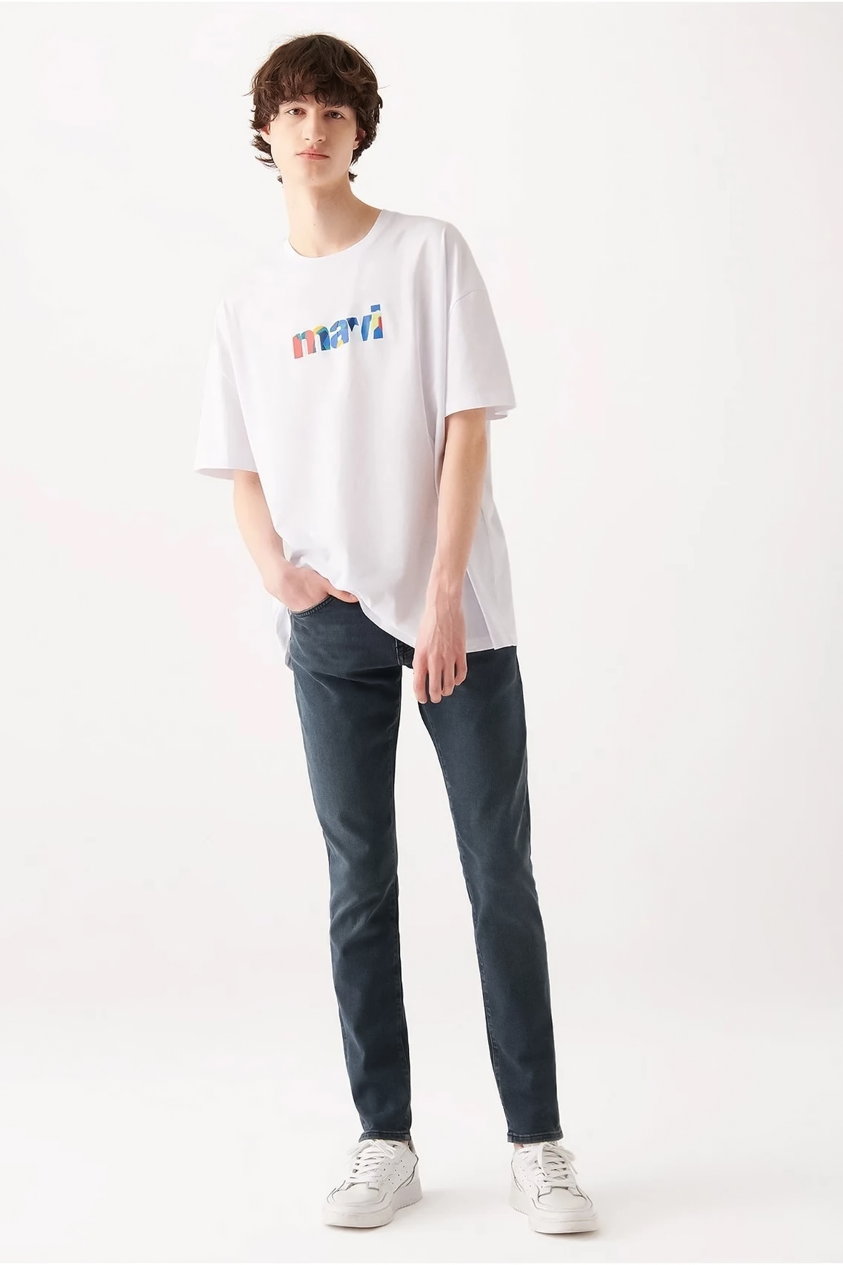 JAMES Skinny Tozlu Mavi Black Pro Jean