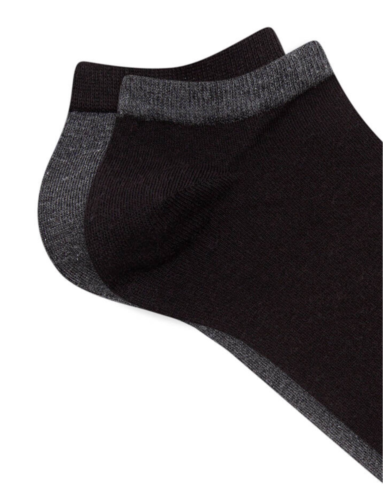 2li Gri Siyah Patik Çorap