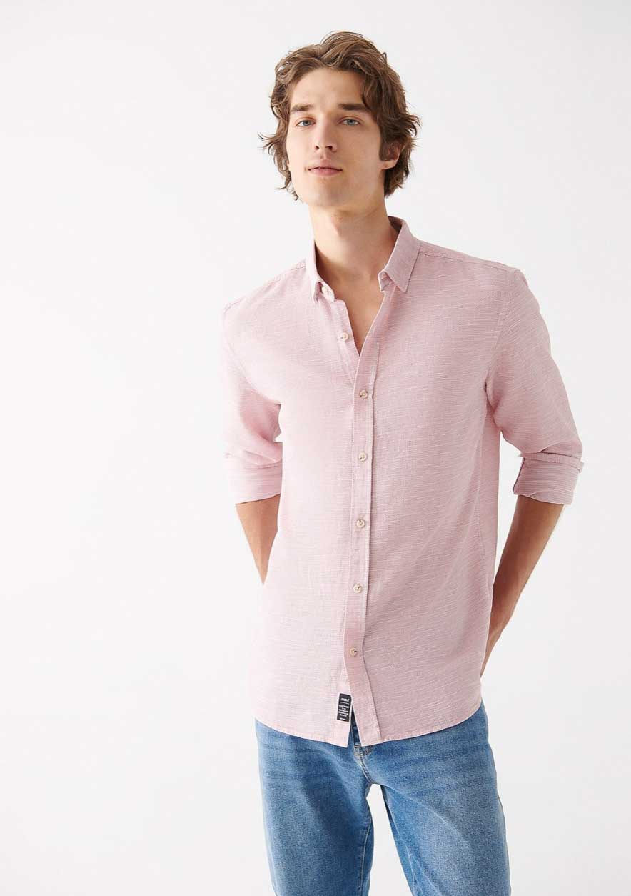 Uzun Kol Pamuk Slim Fit Gömlek