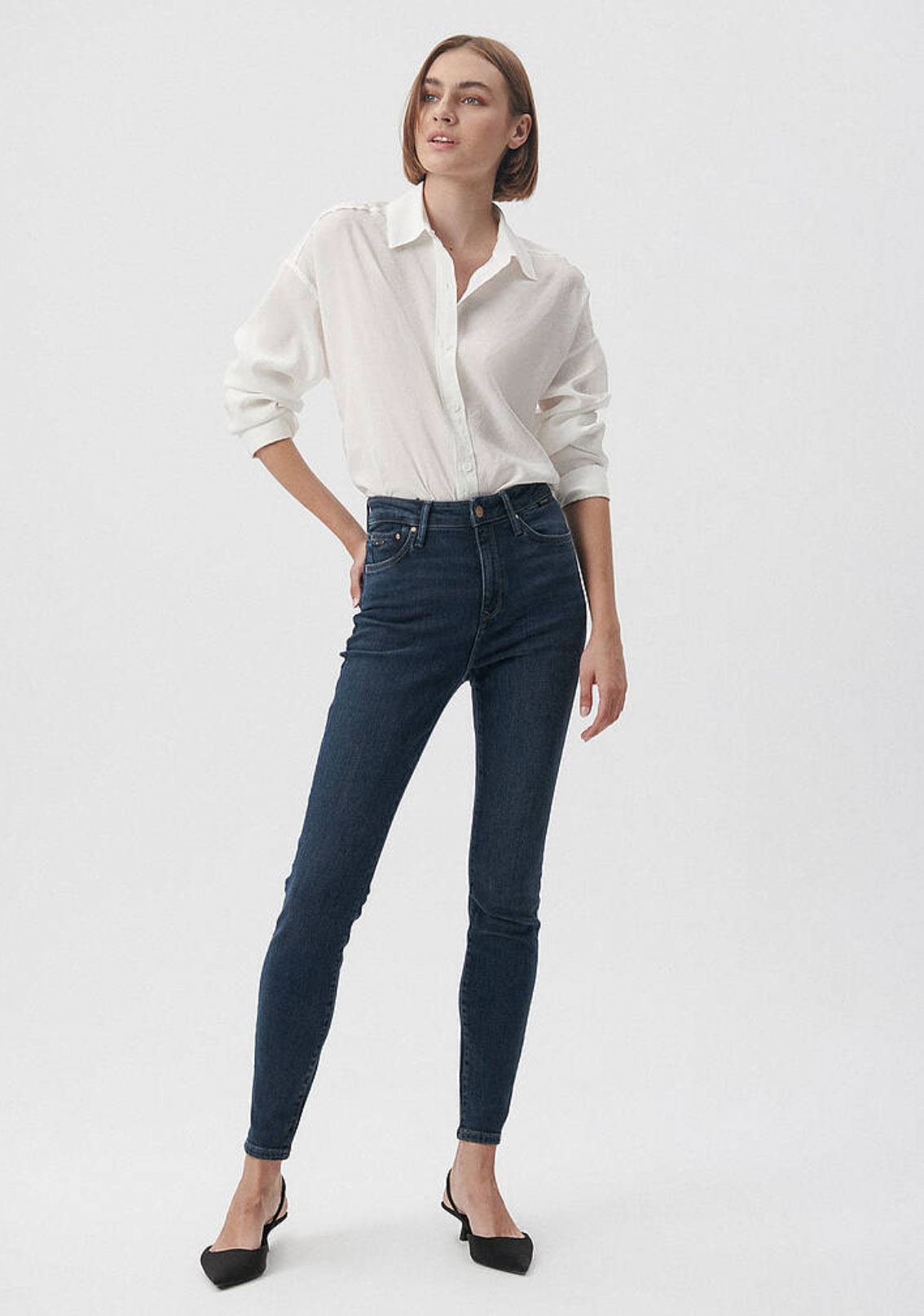 SERENAY Gölgeli Koyu Mavi Gold Premium Jean Pantolon