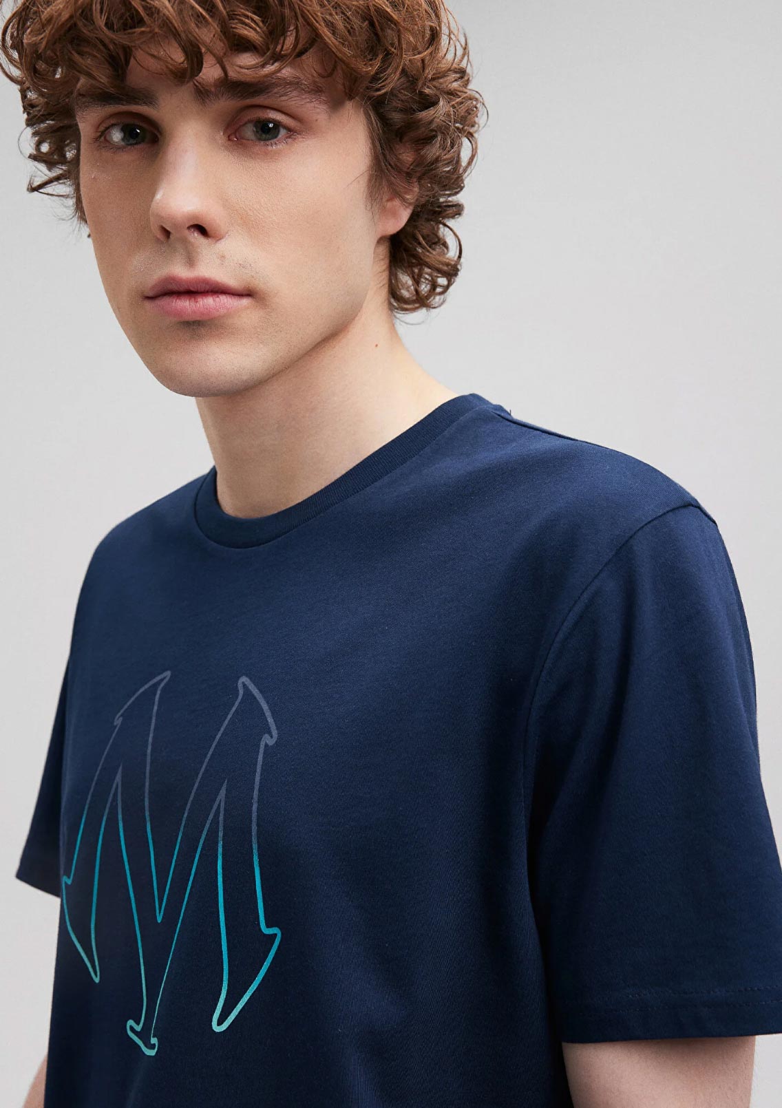 Mavi Logo Baskılı Lacivert Regular Fit Tişört