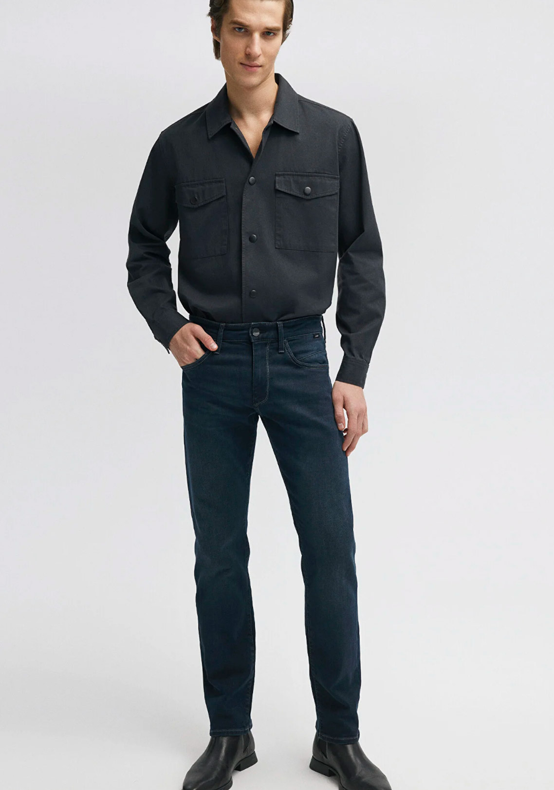 Hunter Mavi Black Gölgeli Mürekkep Mavi Jean Pantolon