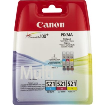 CANON CLI-521 C/M/Y  Mürekkep Kartuş Seti