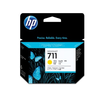 CZ136A  HP 711 3lü Paket 29 ml Sarı DesignJet Mürekkep Kartuşları