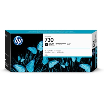 P2V73A — HP 730 300 ml Fotoğraf Siyahı DesignJet Mürekkep Kartuşu