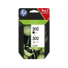 HP 302 2li paket Siyah/Üç Renkli Orijinal Mürekkep Kartuşları