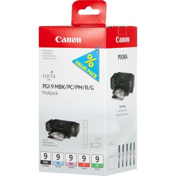 CANON PGI-9 MBK/PC/PM/R/G 5 Renk Kartuş Seti