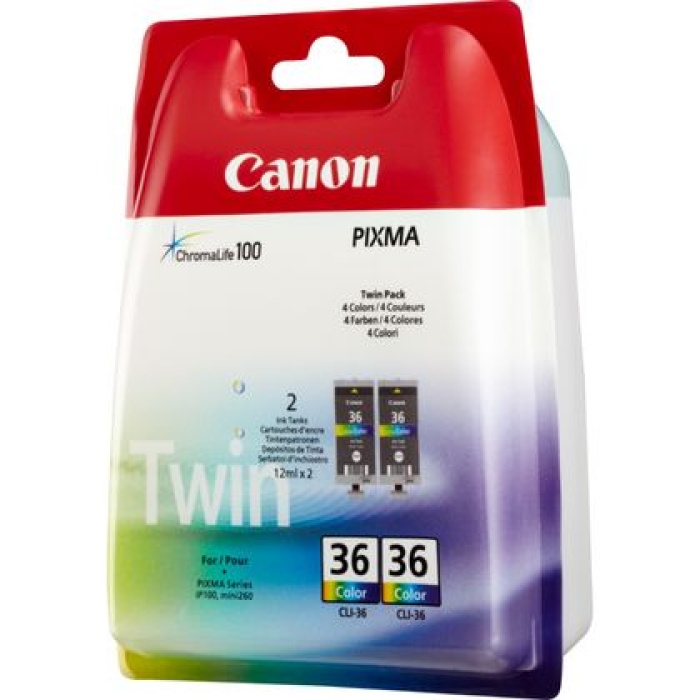CANON CLI-36 Renkli 2li paket Mürekkep Kartuşu