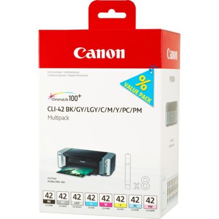 CANON CLI-42  (BK/GY/LGY/C/M/Y/PC/PM) 8li Kartuş Seti