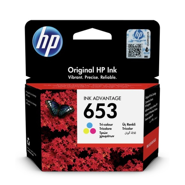 3YM74AE HP 653 Tri-color Original Ink Advantage Cartridge