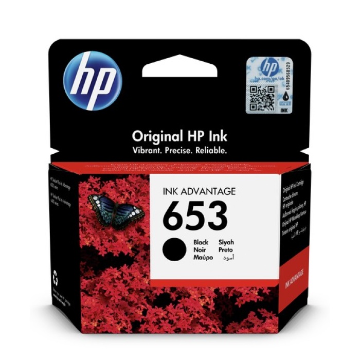3YM75AE HP 653 Black Original Ink Advantage Cartridge