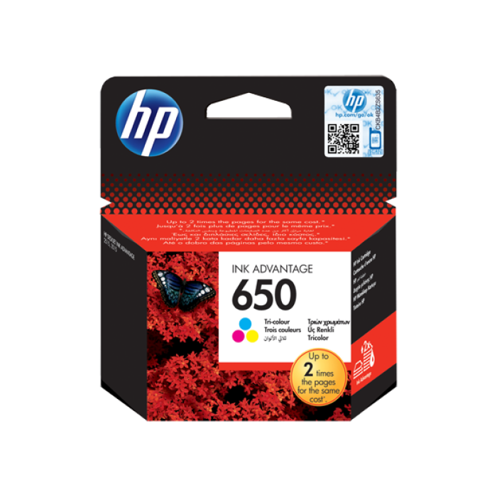 HP 650 Üç Renkli Orijinal Ink Advantage Mürekkep Kartuşu