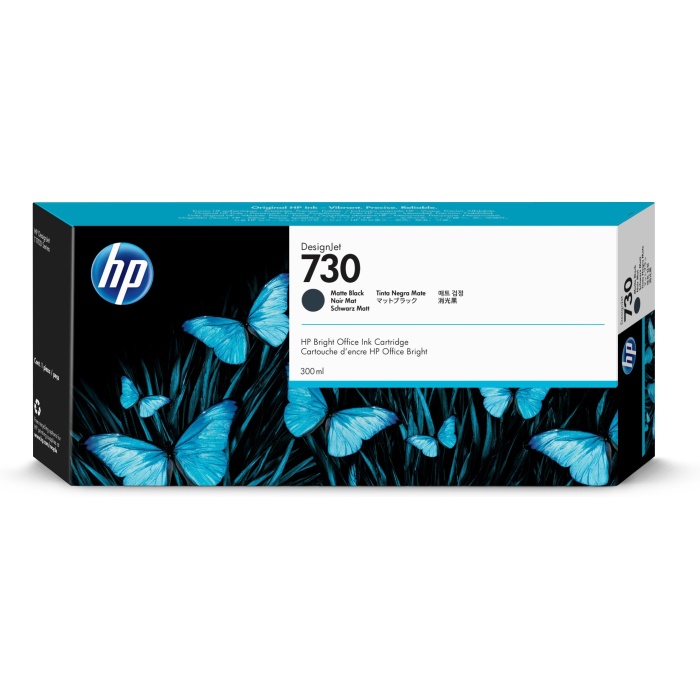 P2V71A — HP 730 300 ml Mat Siyah DesignJet Mürekkep Kartuşu