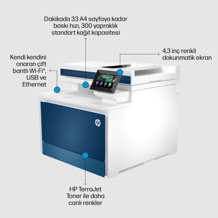 5HH67A HP Renkli LaserJet Pro MFP 4303fdw Yazıcı