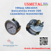 MANOMETRE PANO TİP GLİSERİNLİ PASLANMAZ 100X10