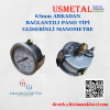 MANOMETRE PANO TİP GLİSERİNLİ PASLANMAZ 63X10
