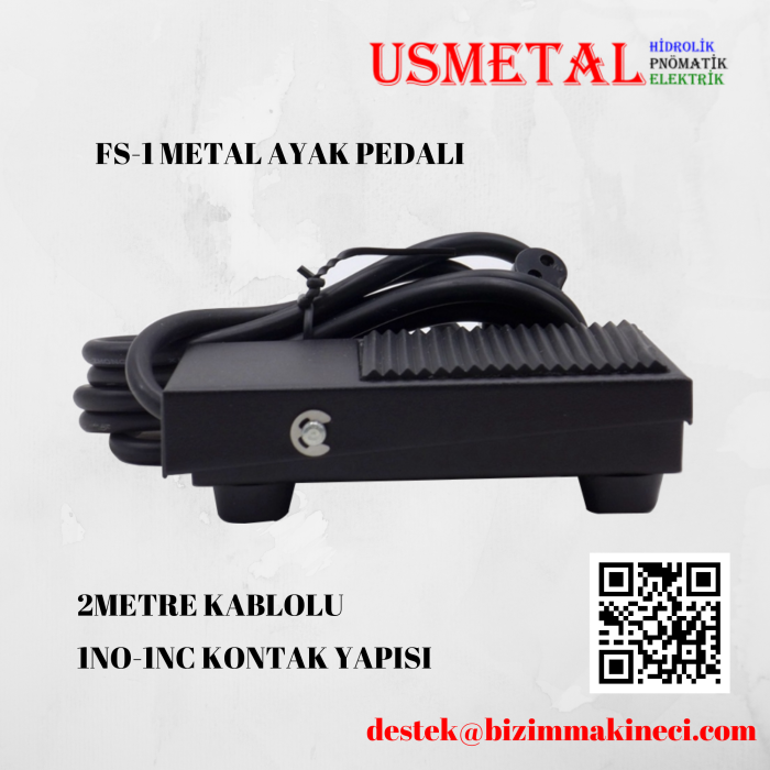 FS-1 TEKLİ 2 MT KABLOLU MİNİ AYAK PEDALI
