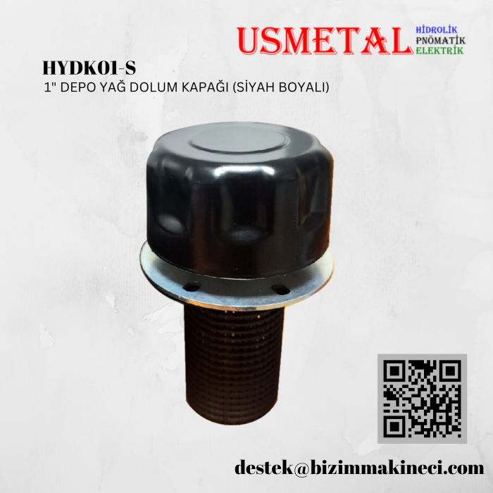 HYDK01-S 1 BÜYÜK DEPO DOLUM KAPAĞI (SİYAH BOYALI)