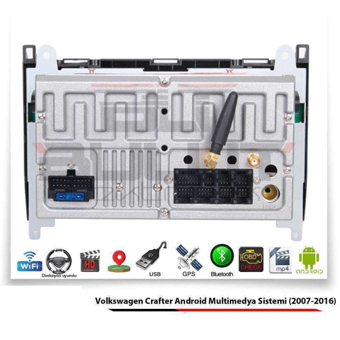 Volkswagen Crafter Android Multimedya Sistemi Tuşlu (2007-2016) 2 GB Ram 16 GB Hafıza 8 Çekirdek Necvox Evervox BRC