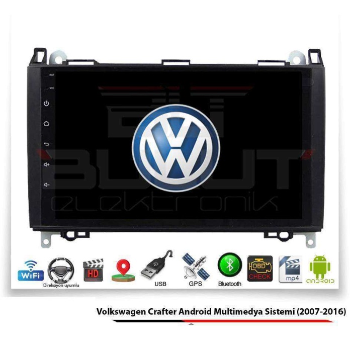 Volkswagen Crafter Android Multimedya Sistemi (2007-2016) 1 GB Ram 16 GB Hafıza 4 Çekirdek Navibox