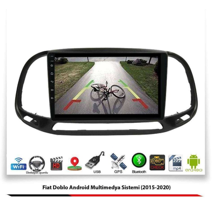 Fiat Doblo Android Multimedya Sistemi (2015-2020) 4 GB Ram 64 GB Hafıza 8 Çekirdek Navigatör