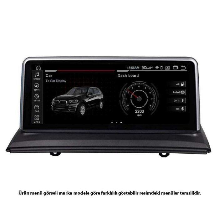 BMW E87 1 Serisi Anroid NBT 4 Ram 64 Hafıza I Driver PX6 İşlemci 8 Çekirdek 4G Kablosuz CarPlay 10.25 İnç 2005-2009